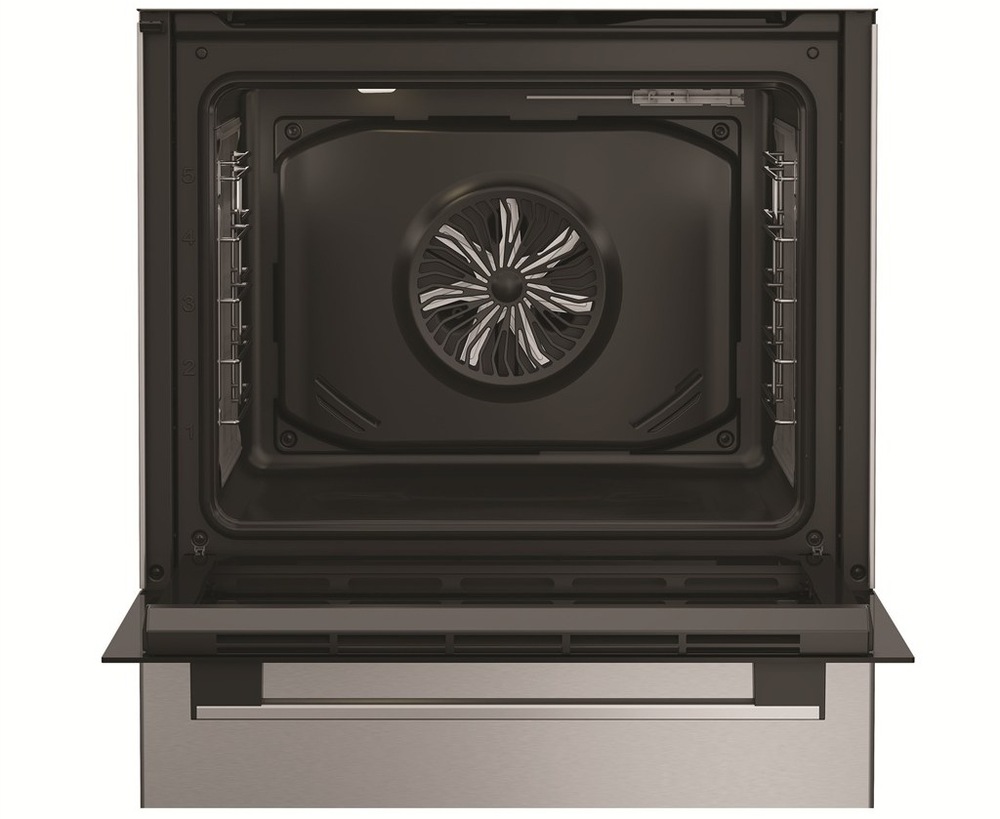 Kombinovaný sporák Whirlpool W6G8LCSWX nerez Detail priestoru otvorenej rúry sporáka K60 Whirlpool W6G8LCSWX