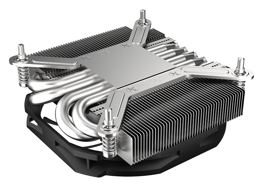 Chladič CPU AKASA ALUCIA H4i, Low profile, 4 heatpipes chróm AKASA ALUCIA H4i je vysoko efektívna