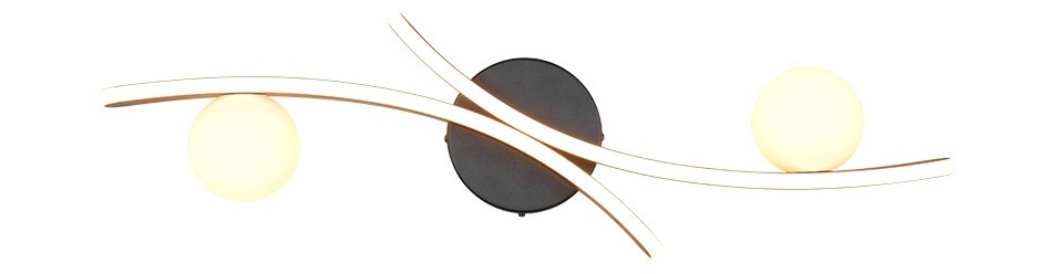LED stropné svietidlo TRIO 637910232 NAPOLI čierne Stropné svietidlo TRIO 637910232 NAPOLI je designované na základe kovových prvkov a sklenených gulí
