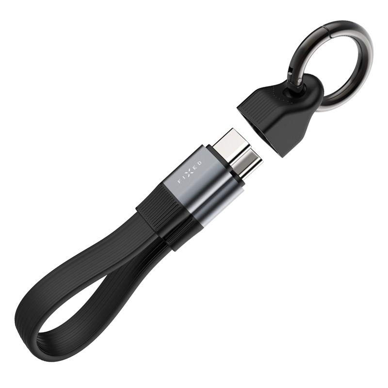 Nabíjací kábel 3mk s konektormi USB-C, čierna farba