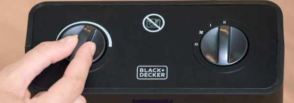 Teplovzdušný ventilátor Black+Decker BXSH2003E čierny Black+Decker BXSH2003E, černá