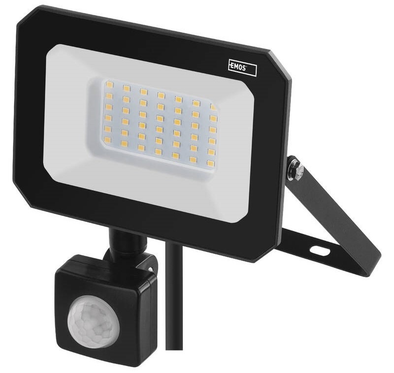 Reflektor EMOS SIMPO 30W 3000LM IP44 NW PIR čierny Reflektor EMOS SIMPO 30W 3000LM IP44 NW PIR - čierny