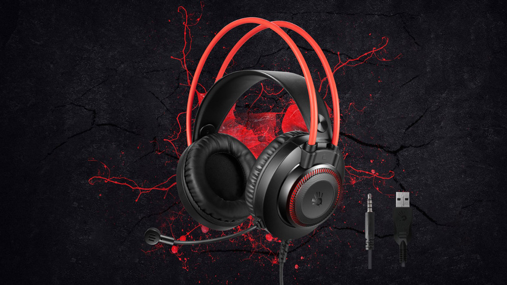 Headset A4Tech Bloody G200 čierny/červený A4Tech Bloody G200