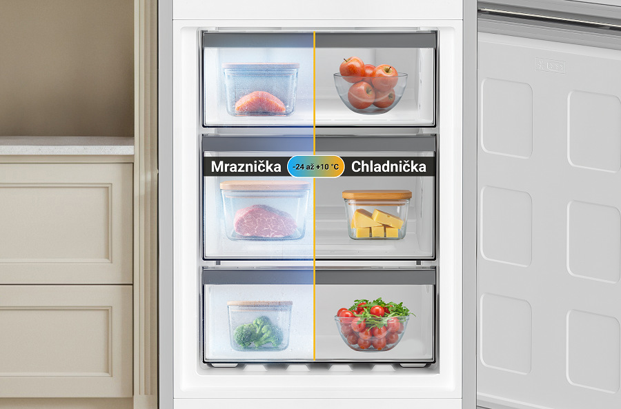 Chladnička kombinovaná Whirlpool WHK2 6554 X6E, NoFrost, flexibilná zóna multizone