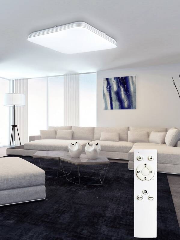 LED stropné svietidlo Top Light Ocean H RC biele/chróm Stropné svietidlo Top Light Ocean H RC - biele/chróm