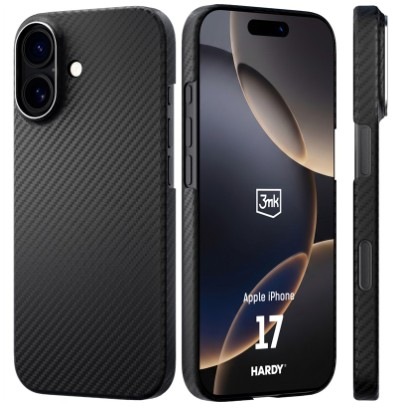 Kryt na mobil 3mk HARDY Aramid MagCase na Apple iPhone 17 čierny Kryt na mobil 3mk Hardy Aramid MagCase na Apple iPhone 17 - čierny