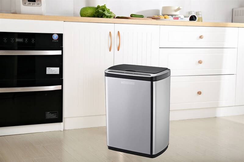 Bezdotykový odpadkový kôš Helpmation CUBE WIDE AK5110, 30 l nerez