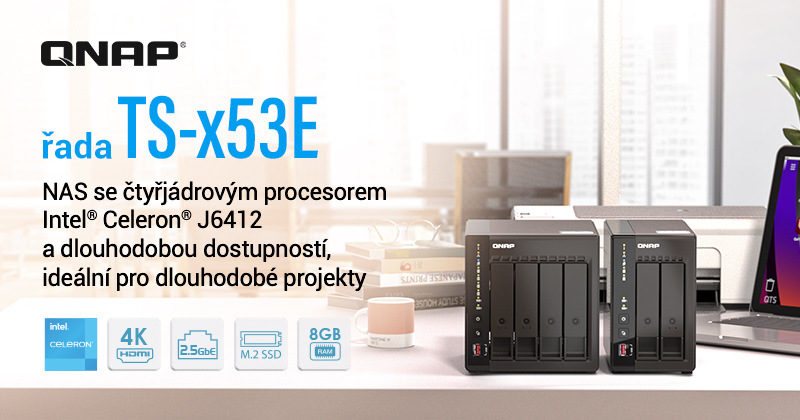 Sieťové úložisko QNAP TS-253E-8G čierne