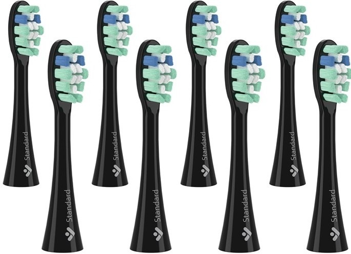 Náhradná hlavica TrueLife SonicBrush Clean-series heads Standard black 8 pack pre sonické kefky