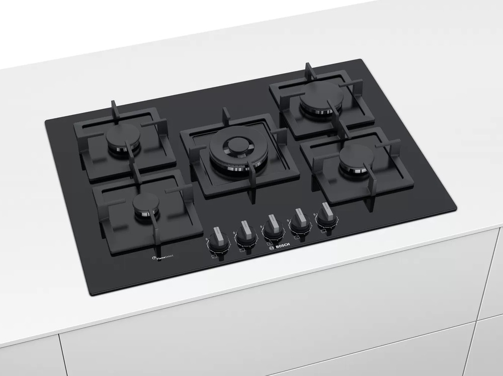 Plynová varná platňa Bosch Serie 6 PPQ7A6B20 čierna Jednoduchá údržba