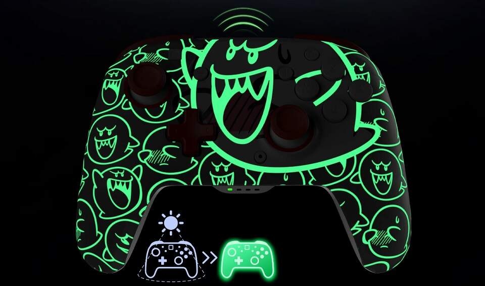 Gamepad PDP Rematch GLOW Wireless Boo Hoo - Nintendo Switch sivý