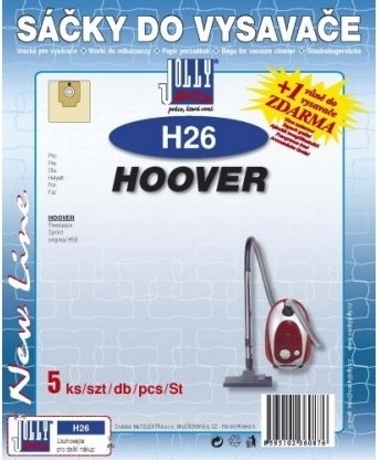 Vrecká do vysávača Jolly H 26 (5ks) kompatibilné s vysávačmi HOOVERSprint, Freespace, H58