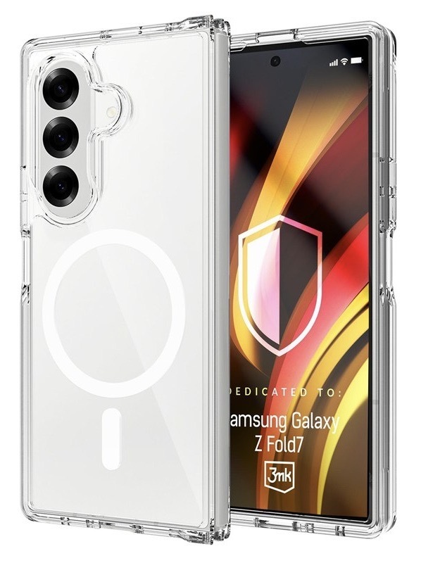 Kryt na mobil 3mk na Samsung Galaxy Z Fold 7, priehľadná farba