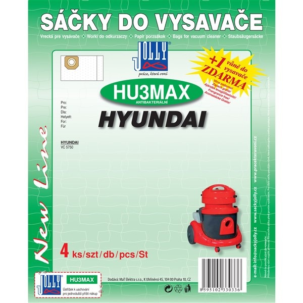 Vrecká Jolly do vysávača Hyundai, ľahká výmena