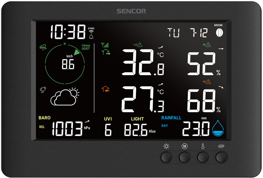 Meteorologická stanica Sencor SWS 10500 čierna Meteostanica Sencor ponúka Wi-Fi konektivitu