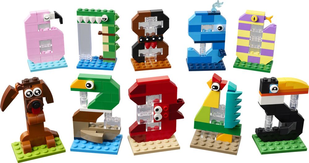 Stavebnica LEGO® 40807 Čísla na narodeniny Deti si pri stavaní číslic precvičia počítanie a zároveň môžu objavovať zaujímavosti o zobrazených zvieratách.