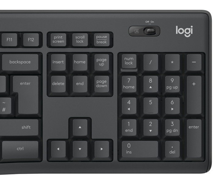 Klávesnica s myšou Logitech Wireless Combo MK295 Silent, CZ/SK - grafitová grafitová farba Klávesnica s myšou Logitech Wireless Combo MK295 Silent, CZ/SK - grafitová grafitová farba