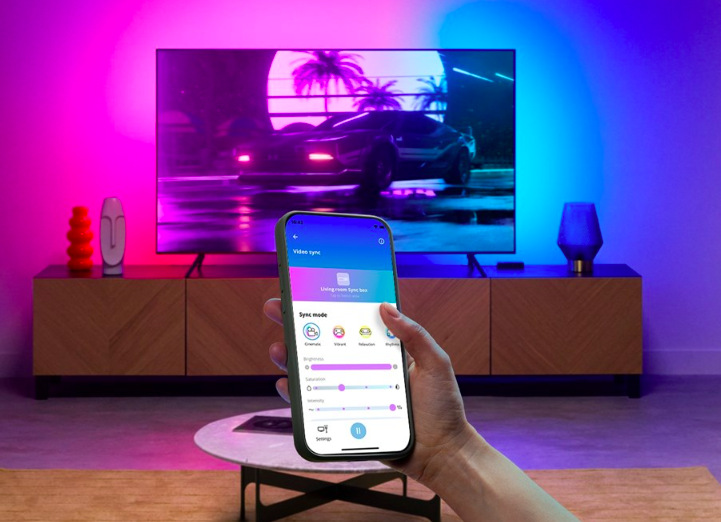 LED pásik WiZ Starter kit 55"-65", WiZ Sync box čierny „LED