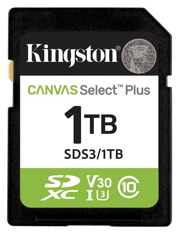 Pamäťová karta Kingston Canvas Select Plus SDXC 1TB UHS-I U3 (R150) čierna
