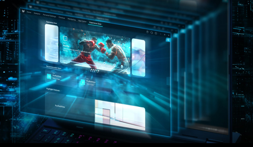 Acer Predator Helios 18 AI má k dispozícii aj vychytávky NitroSense a Experience Zone