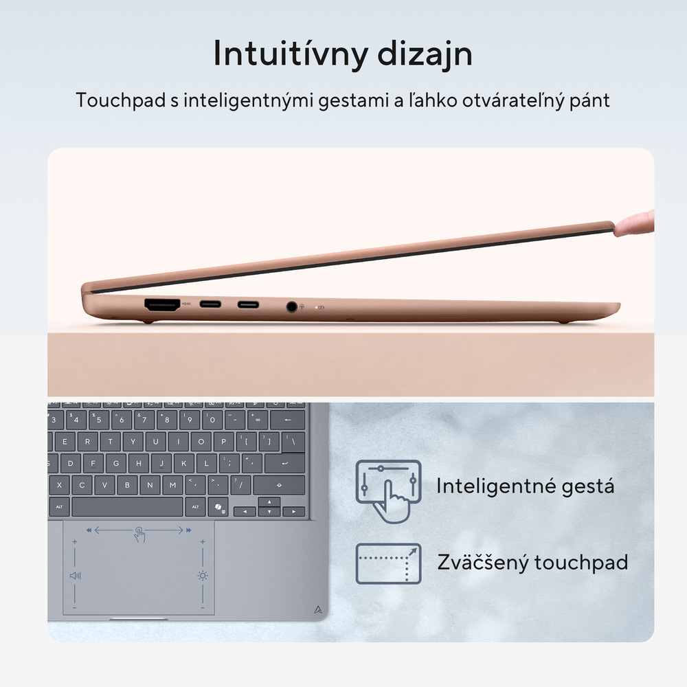 ASUS Zenbook 14 a Intuitívny dizajn a Zväčšený touchpad