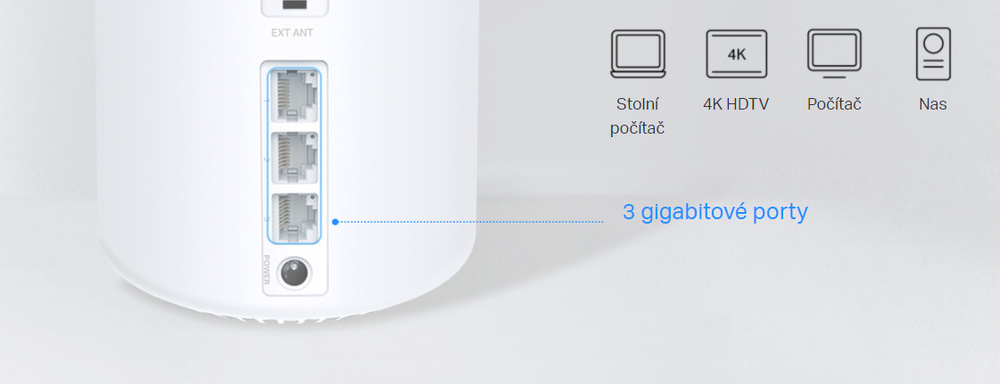 Kompletný Wi-Fi systém TP-Link Deco X50-4G, LTE Mesh biely Kompletný Wi-Fi systém TP-Link Deco X50-4G, LTE Mesh biely