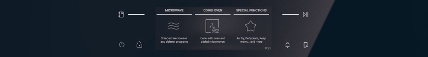 Mikrovlnná rúra Haier H4MWID69P6NQB čierna/sklo ovládací panel mikrovlnnej rúry H4MWID69P6NQB