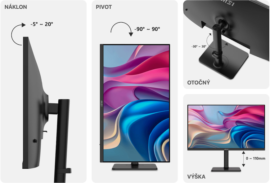 Monitor MSI Modern MD272UPHG čierny Monitor MSI Modern MD272UPHG čierny