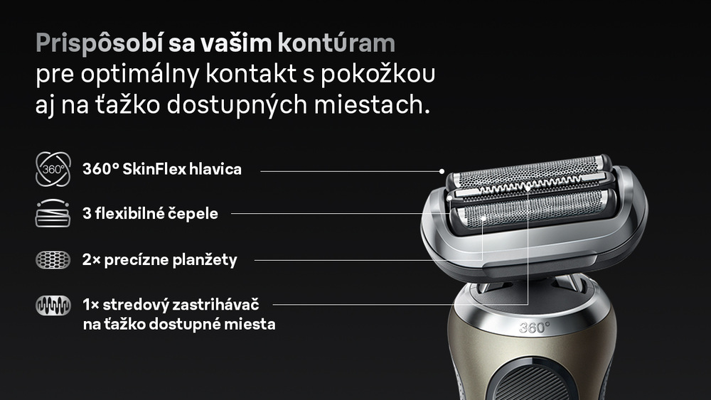Holiaci strojček Braun Series 7 72-C7200cc zlatý Holiaci strojček Braun Series 7 72-C7200cc