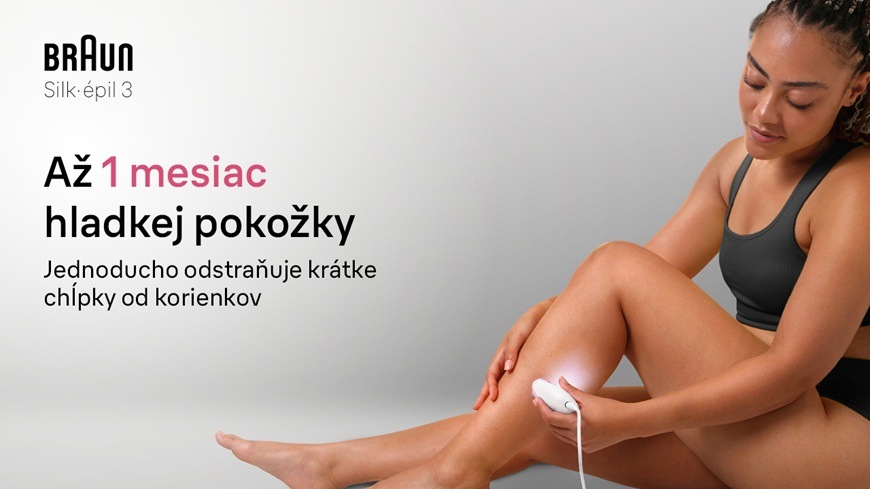 Epilátor Braun Silk-épil 3 SE3-000 ružový Žena si epiluje lýtko pomocou epilátora Braun Silk-épil 3 SE3-000.