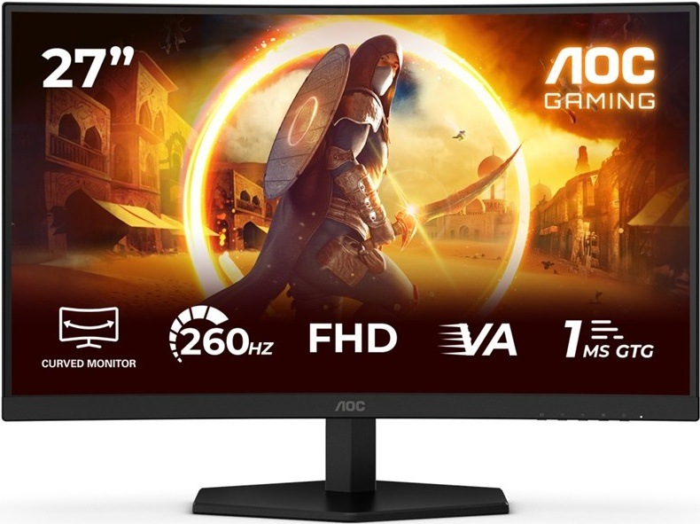 Herná obrazovka AOC C27G42ZE s uhlopriečkou 27", čierna farba
