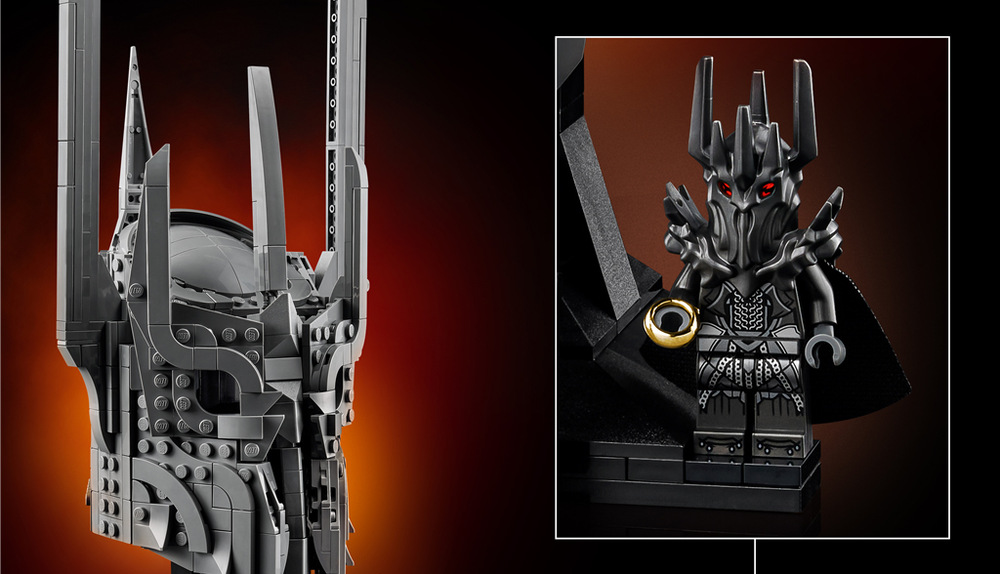 Stavebnica LEGO® Icons 11373 Pán prstenů: Sauronova helma Stavanie ponúka príjemný spôsob relaxácie a vďaka aplikácii LEGO Builder môžete model počas práce prezerať v 3D