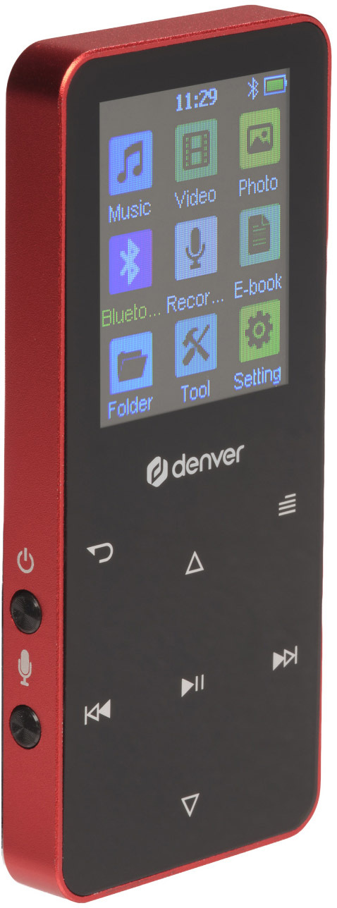 MP4 prehrávač Denver MP-1830 červený MP4 prehrávač Denver MP-1830B, 4GB
