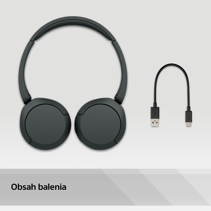 Slúchadlá Sony WH-CH520, čierna, obsah balenia