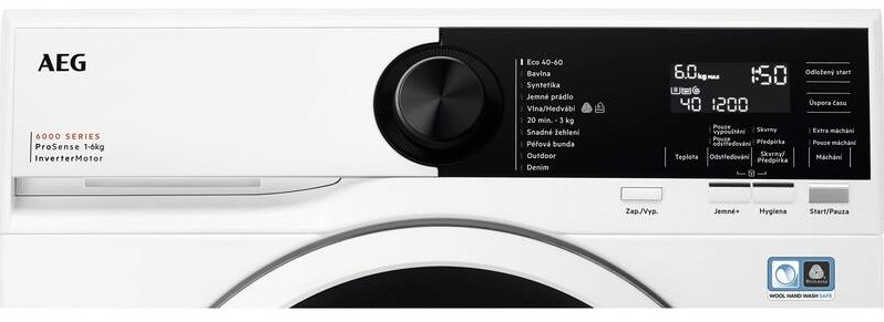 Práčka AEG ProSense™ 6000 LSR6E26WC, biela, úzka
