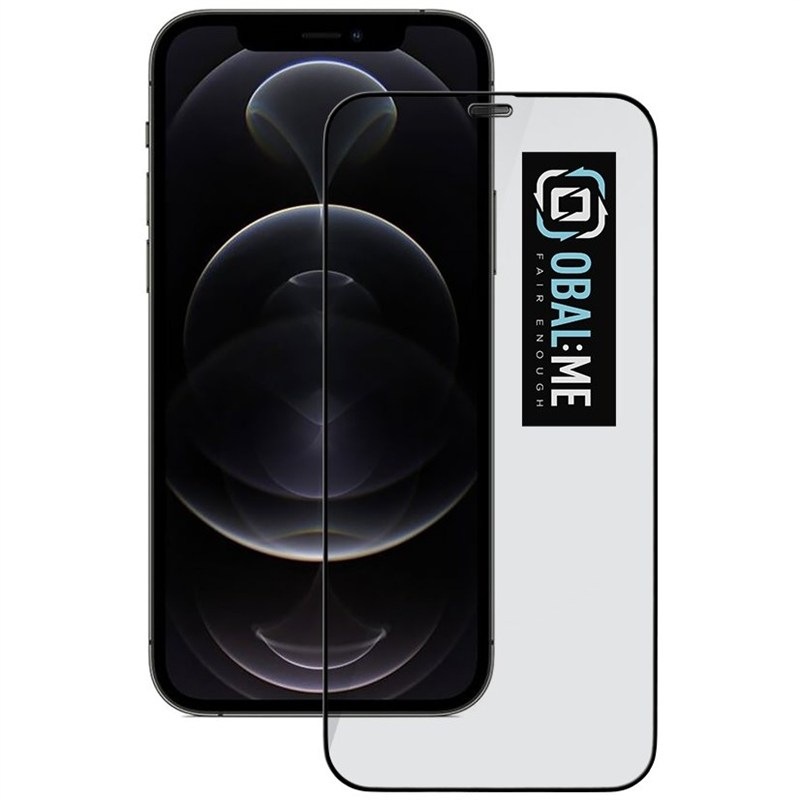 Tvrdené sklo Obal:Me 5D na Apple iPhone 12/12 Pro - čierne