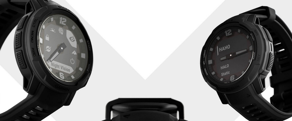 Inteligentné hodinky Garmin Instinct Crossover Solar – Tactical Edition čierne