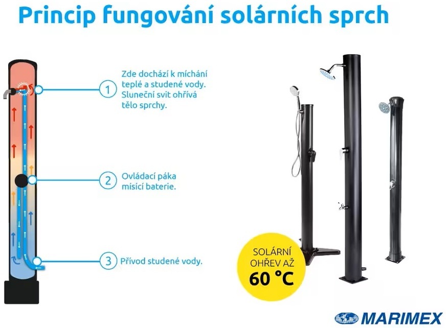 Sprcha solárna Marimex UNO 35 l čierna