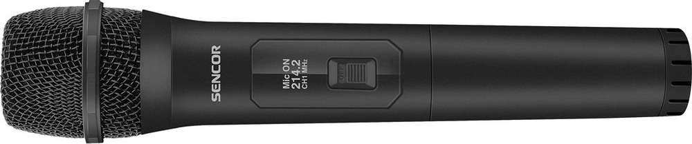 Čierny bezdrôtový mikrofón Sencor SSS WM10