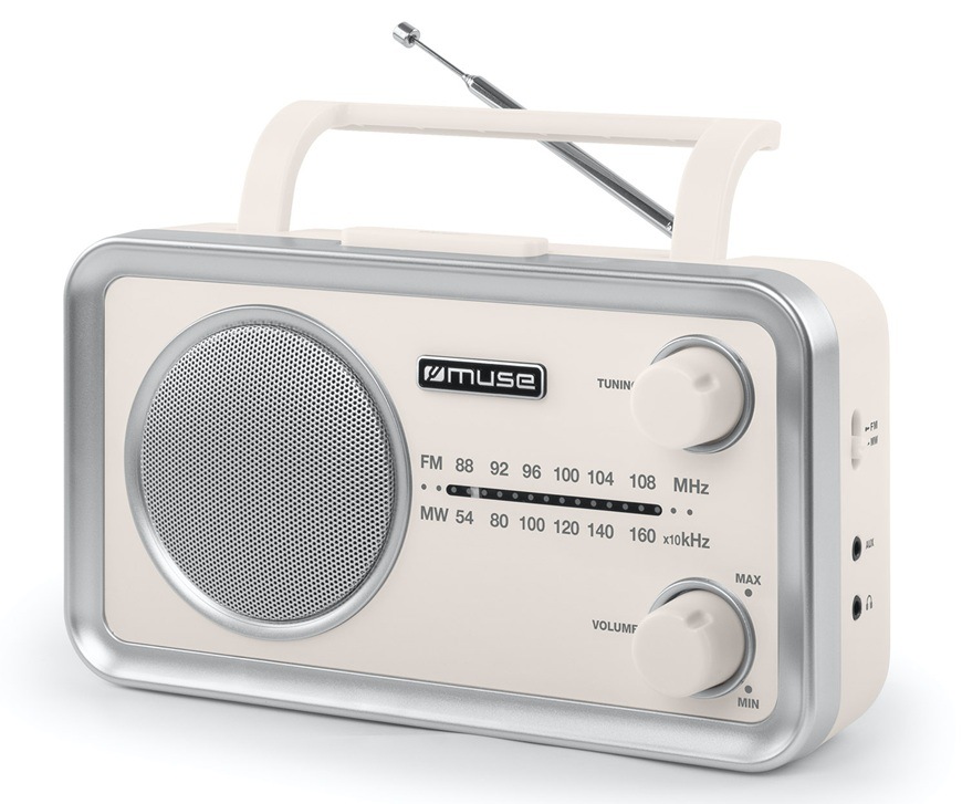 Rádioprijímač MUSE MF-060 SC v žltom prevedení.