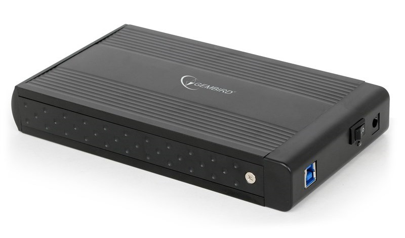 Box na HDD Gembird pre 3.5” zariadenie, USB 3.0, SATA čierny