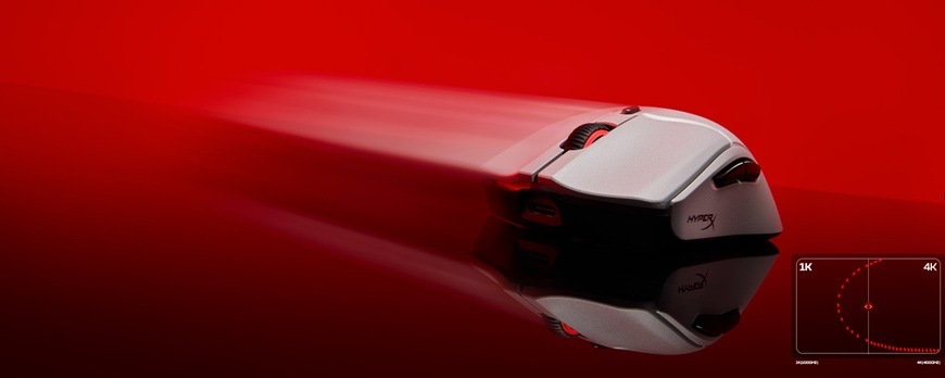 Myš HyperX Pulsefire Haste 2 Pro 4K sivá