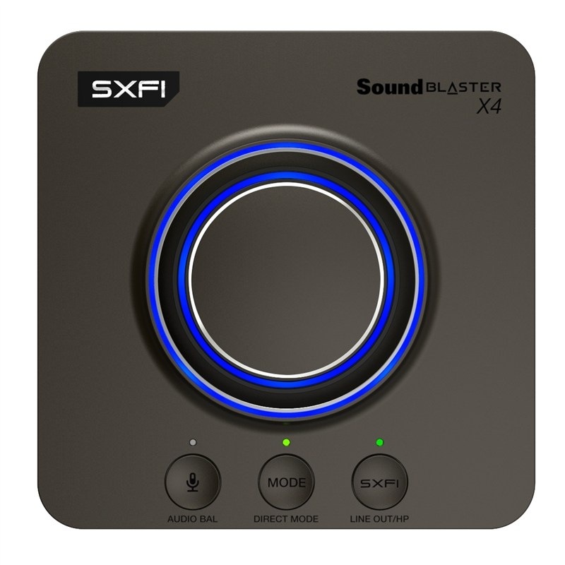 Tlačidlo Mute na zvukovej karte Creative Sound Blaster X4