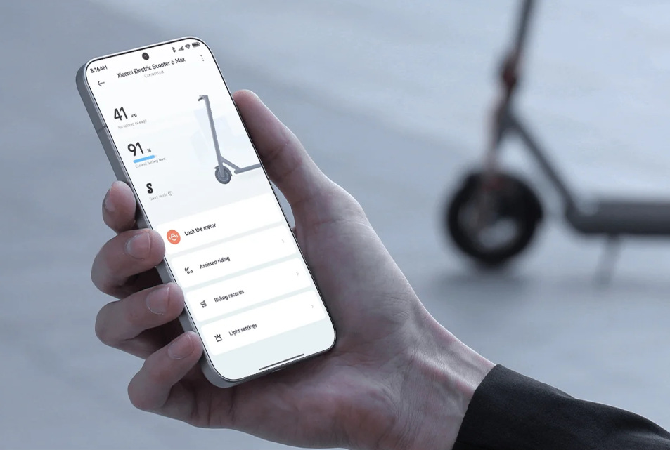 Xiaomi Electric Scooter 6 Max je možné ovládať cez aplikáciu Xiaomi Home