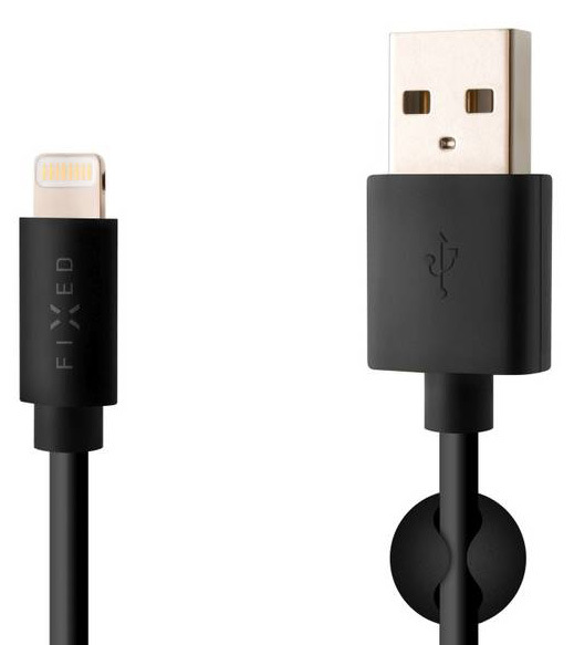 Kábel FIXED USB/Lightning, MFI, 1m čierny