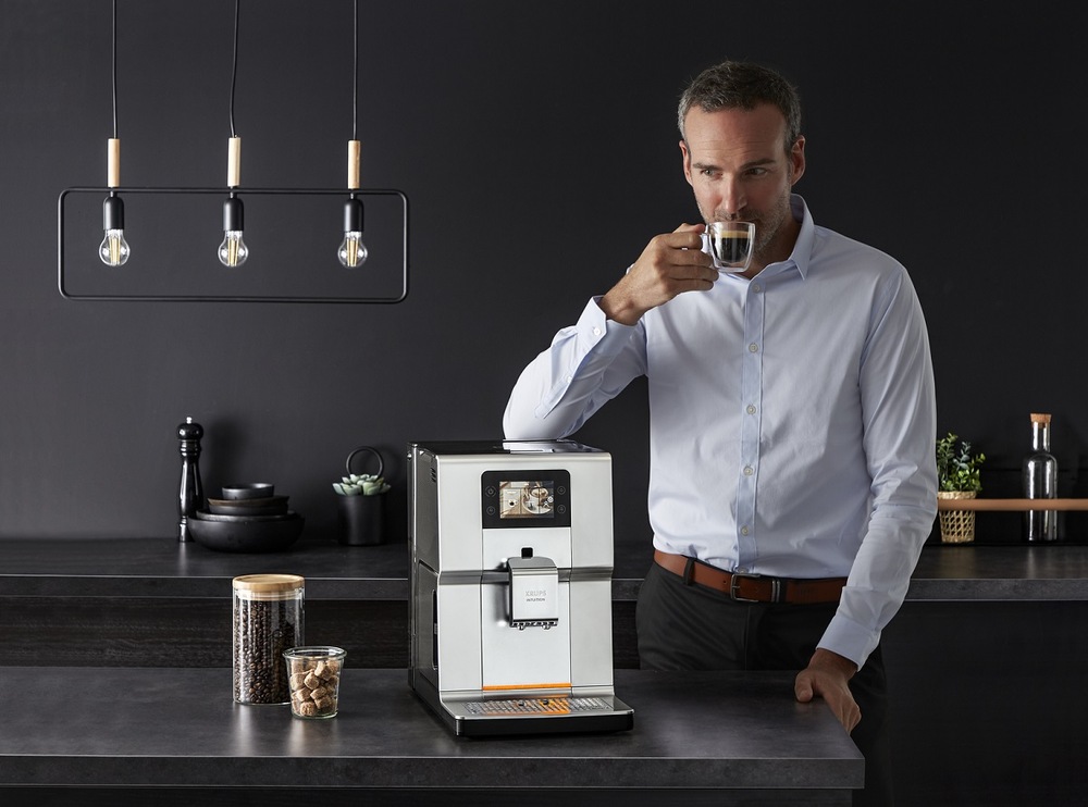 Automatický kávovar Krups Intuition Preference+ EA875E10 čierny/chróm