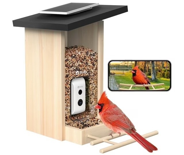 Vtáčie krmítko Birdfy Ebony s kamerou (AI predplatné) Detail obrázku kŕmidla.