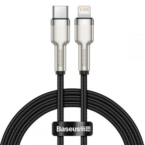 Kábel Baseus Cafule USB-C/Lightning PD 20W, 2m čierny