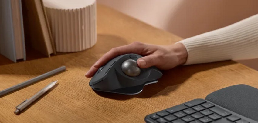 Myš Logitech MX Ergo S Advanced Wireless Trackball grafitová farba
