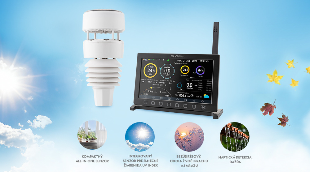 Meteorologická stanica GoGEN ME 9900 WiFi čierna